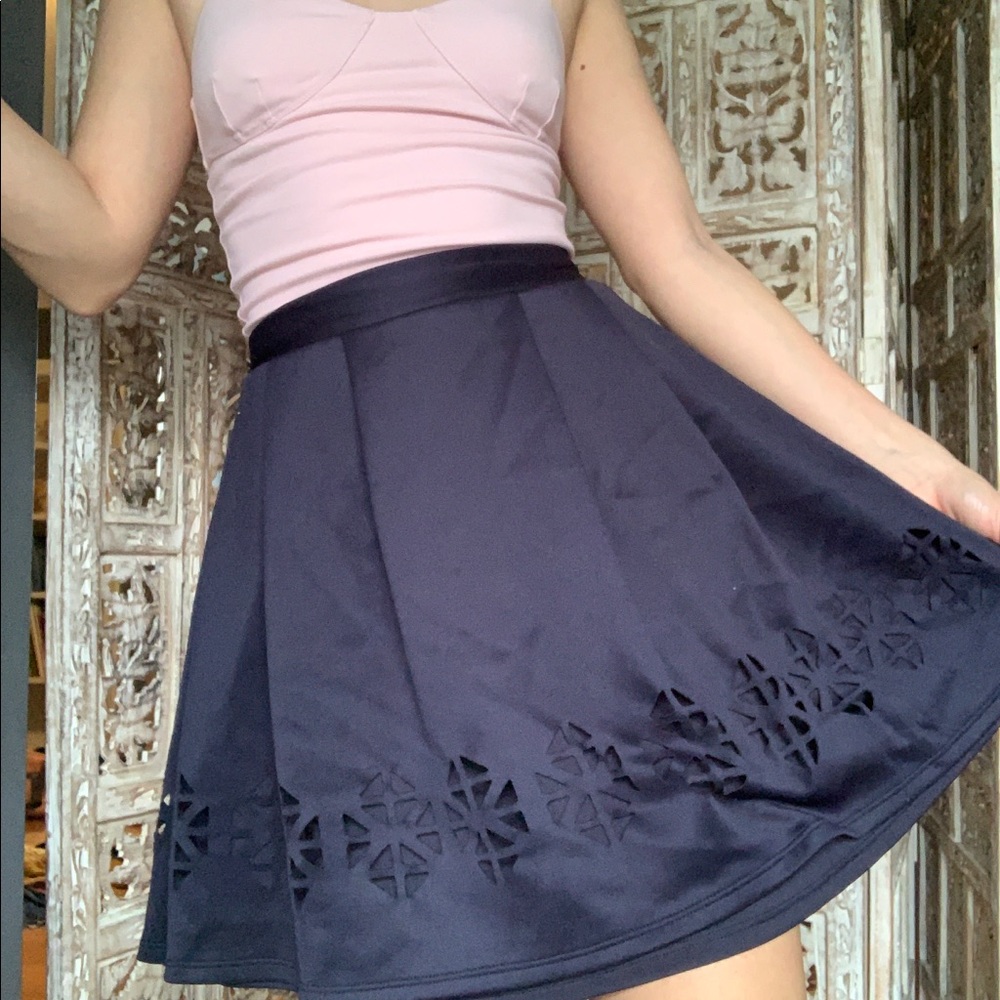 Navy blue formal skirt